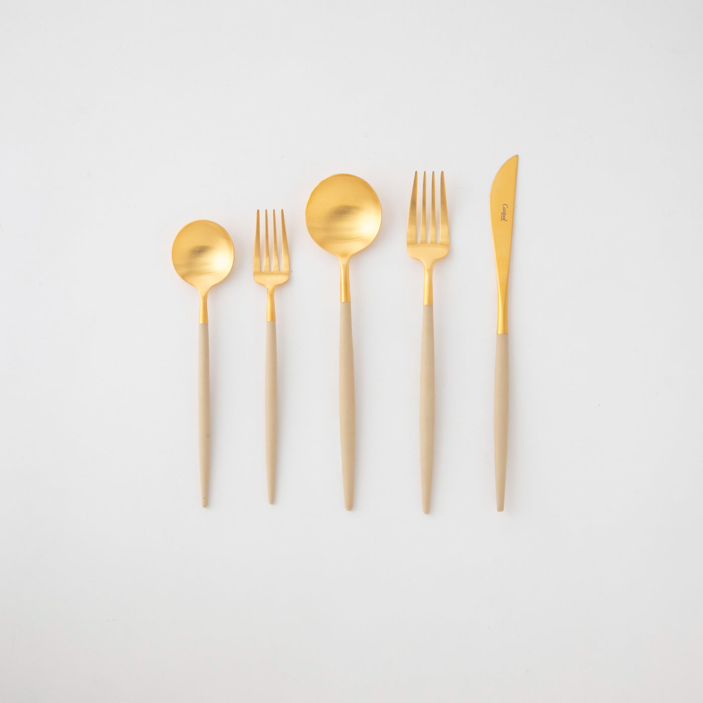 Cutipol(クチポール) ゴア アイボリー×ゴールド デザートスプーン