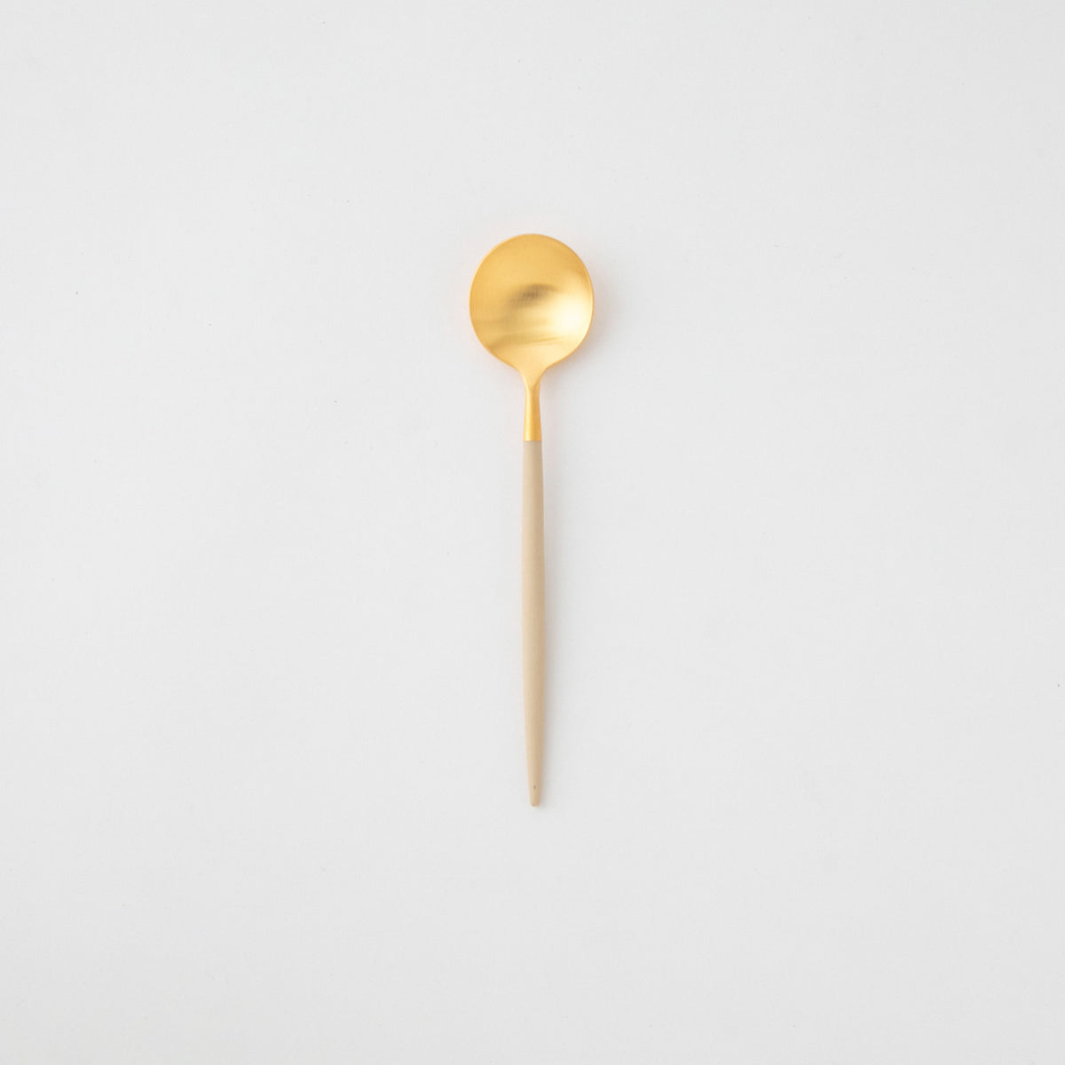 クチポール　Cutipol ホワイト×ゴールド Cutipol(クチポール) ゴア ホワイト×ゴールド デザートスプーン