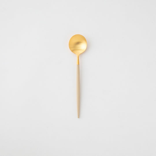 Cutipol(クチポール) ゴア アイボリー×ゴールド デザートスプーン