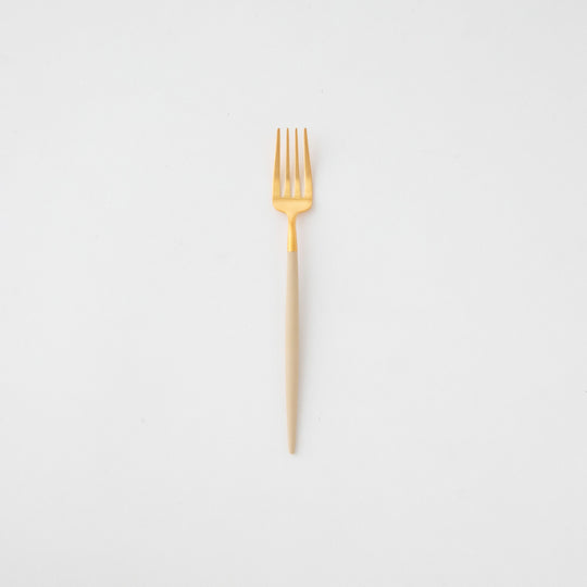 Cutipol(クチポール) ゴア アイボリー×ゴールド デザートフォーク