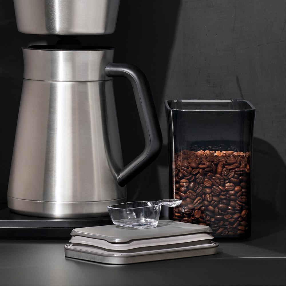 OXO(オクソー) ステンレスポップコンテナ コーヒー＆ティー レクタングルショート コーヒースクープ付