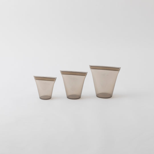 【まとめ買い】ZIP TOP(ジップトップ)  カップ3点セット グレー