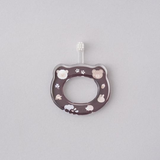 HAMICO(ハミコ)  BABY TOOTHBRUSH(ベビーハブラシ)  kusumi kuma エスプレッソ