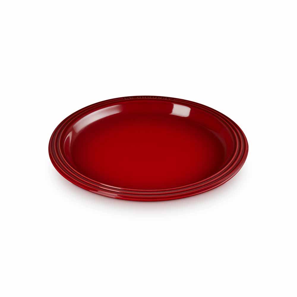 ルクルーゼのメッシュプレート４点セット　フリント　チェリーレッド LE CREUSET(ル・クルーゼ) レジェ・プレート チェリーレッド |キッチン