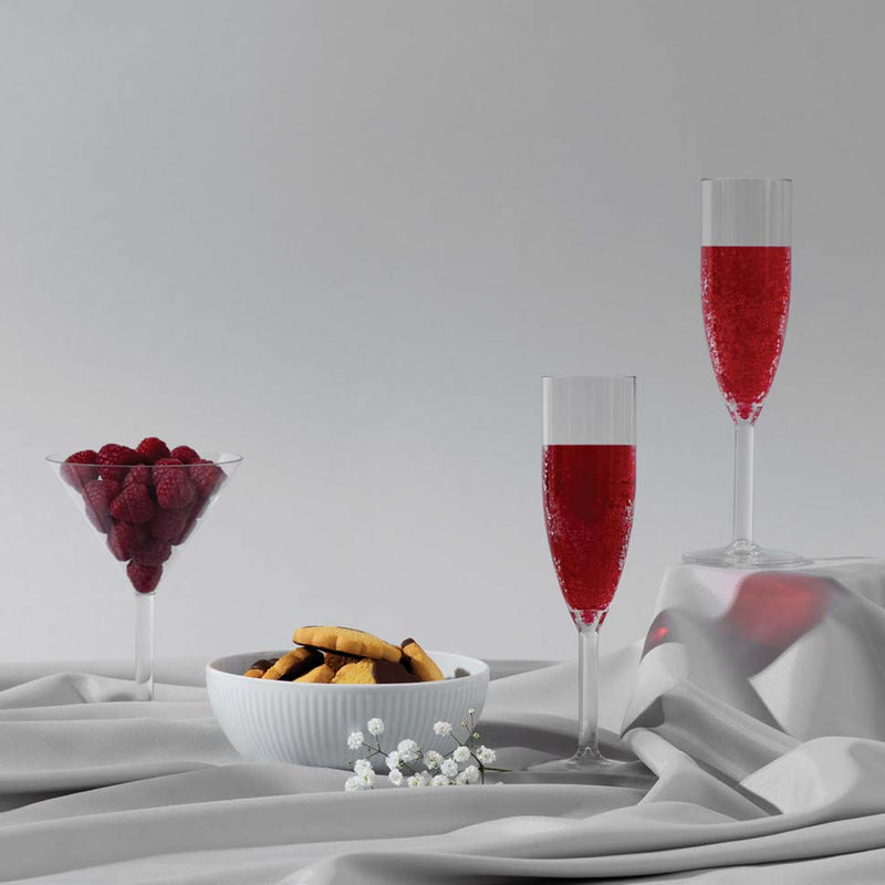 bodum(ボダム) OKTETT(オクテット） シャンパンフルートグラス 0.12L 6個セット