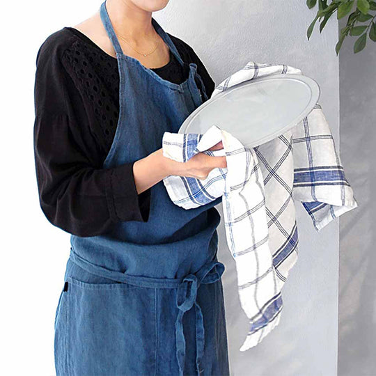 Linne（リンネ） キッチンタオル チェックホワイト