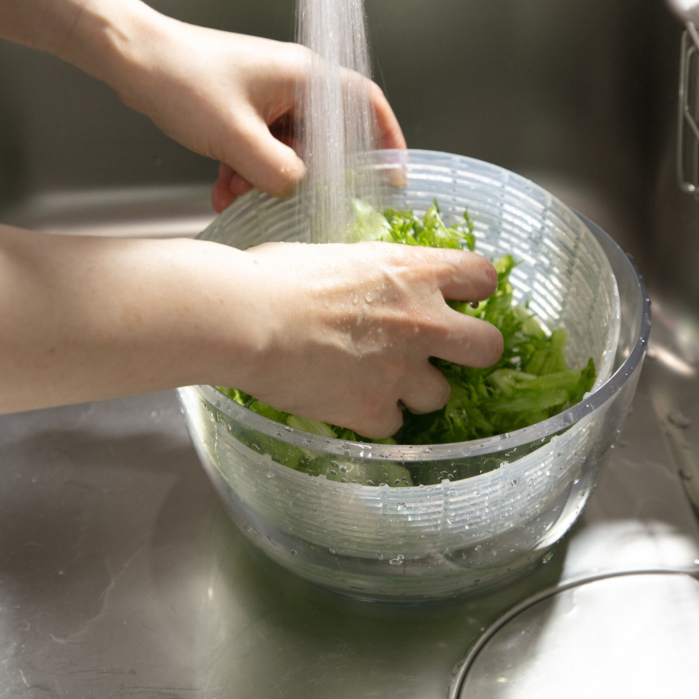 送料込み】OXO（オクソー）クリアサラダスピナー |キッチン用品