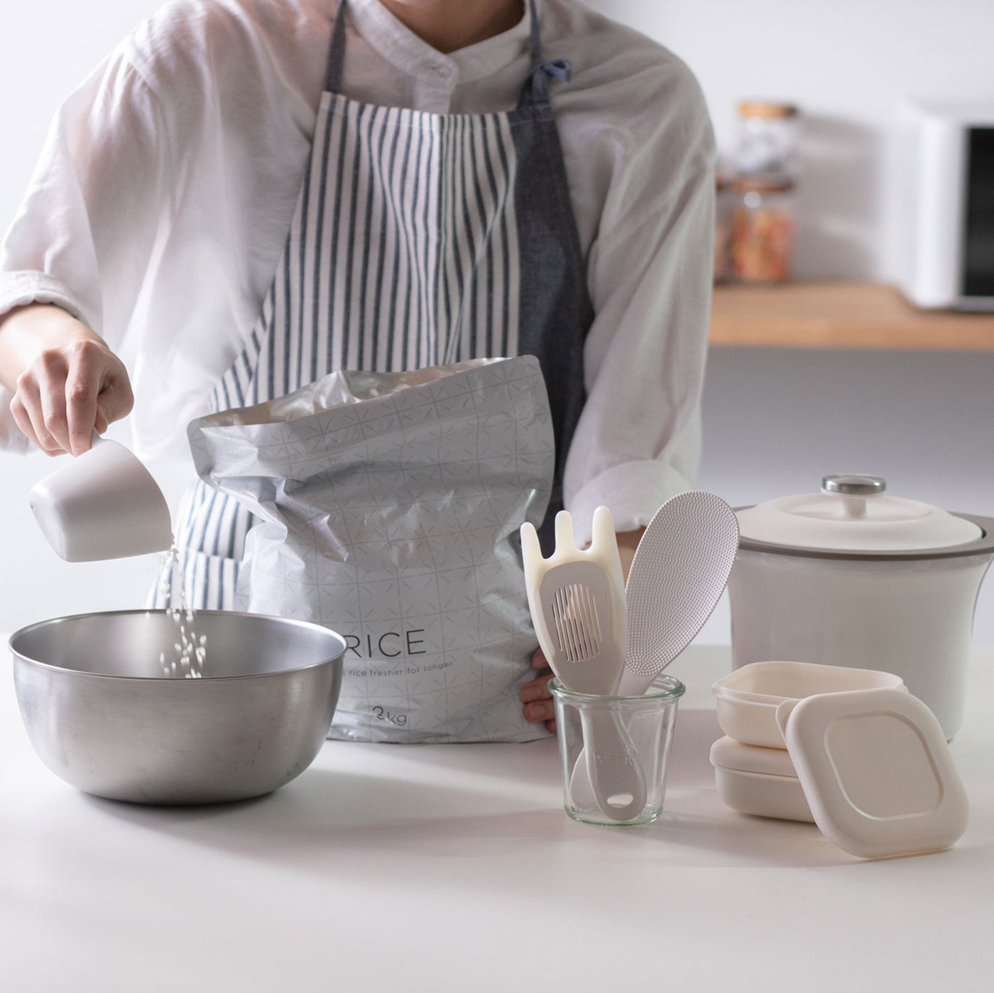 marna(マーナ) 極 お米保存袋 ホワイト |キッチン用品通販サイト Y