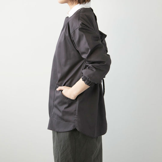 【SALE】にちにち道具  基本のかっぽう着 ダークグレー