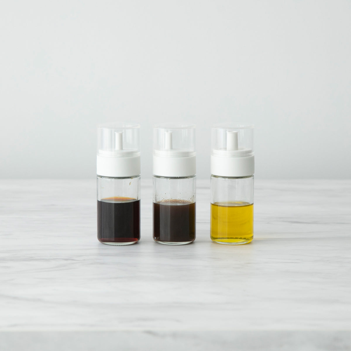 卓上ガラスボトル・セラミック スパイスミル 6本セット ホワイト【当店