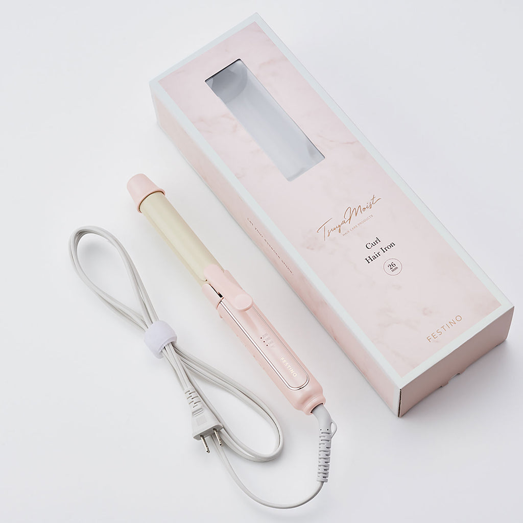 FESTINO(フェスティノ) カールヘアアイロン 26mm ピンク SMHB-025-PK