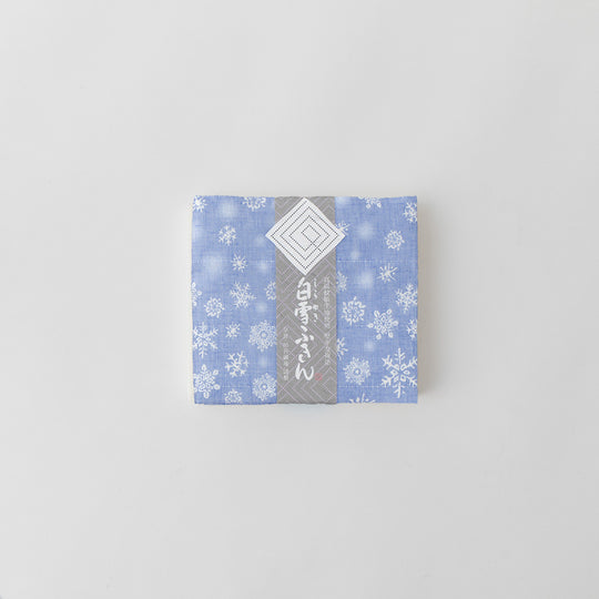 白雪友禅ふきん 雪 アイスブルー