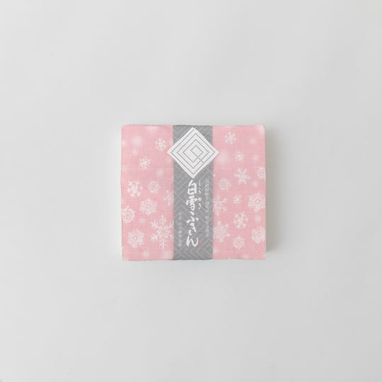 白雪友禅ふきん 雪 オーロラピンク